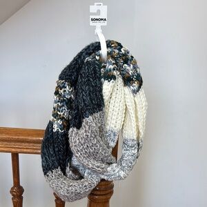NWT! Sonoma Multicolor Knit Infinity Scarf